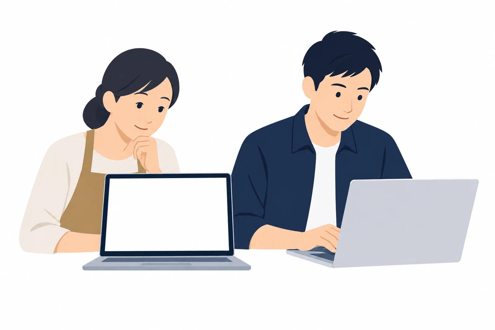 PHPアップデートのあとに真っ白になったサイトを、バックアップから復旧する様子のイラスト